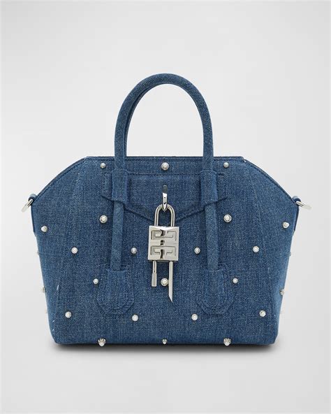 mini givenchy antigona canada|givenchy mini antigona lock denim tote bag.